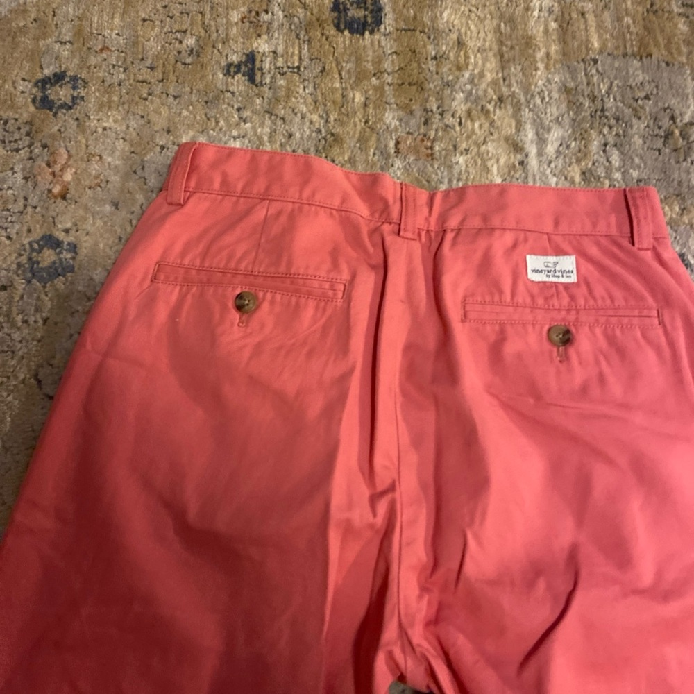 Vineyard Vines Pants Mens 30x34 Pink Chino Cotton Straight Leg Casual Flat Front - Picture 8 of 9